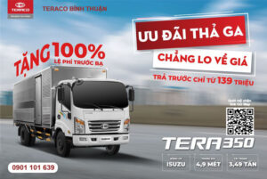Khuyến Mãi 100% Phí Trước Bạ. Áp dụng cho dòng xe Tera350